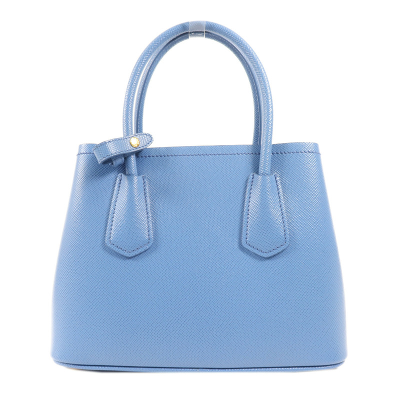 PRADA 牛皮皮革Double Saffiano金扣手挽肩背兩用袋-1