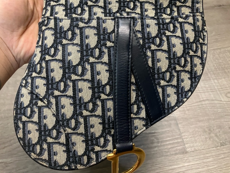 DIOR 迪奧 SADDLE 藍 馬鞍 Oblique WAIST BOBY BAG 帆布 緹花 老花 腰包 胸包 滿版 LOGO 磁吸-15
