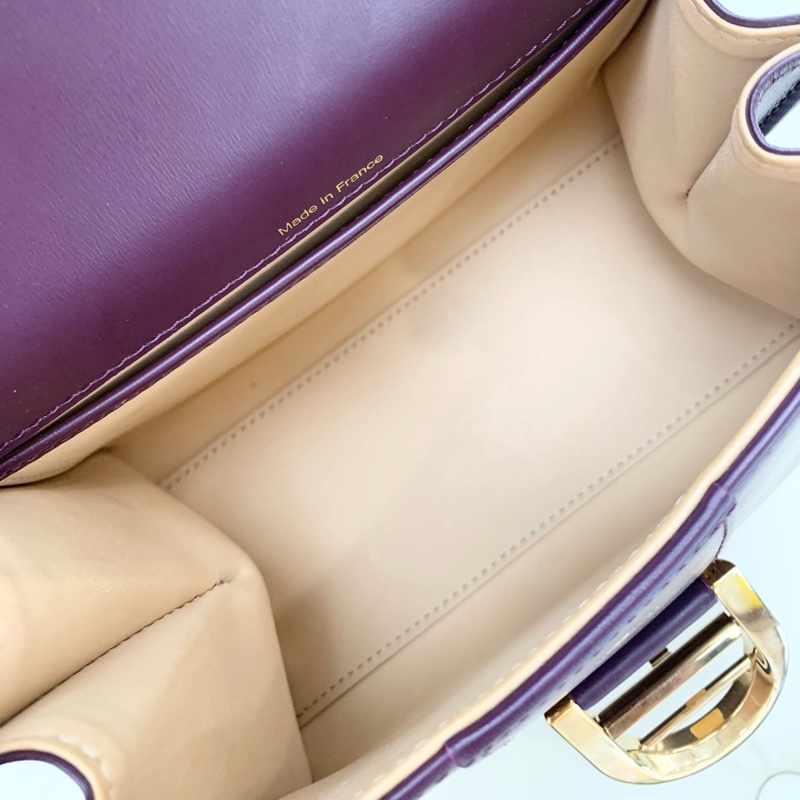 Delvaux Brilliant系列 紫色金扣 單肩斜挎包 尺寸約20*15 配件:可調節肩帶.說明書.鏡子.愛心掛牌-4