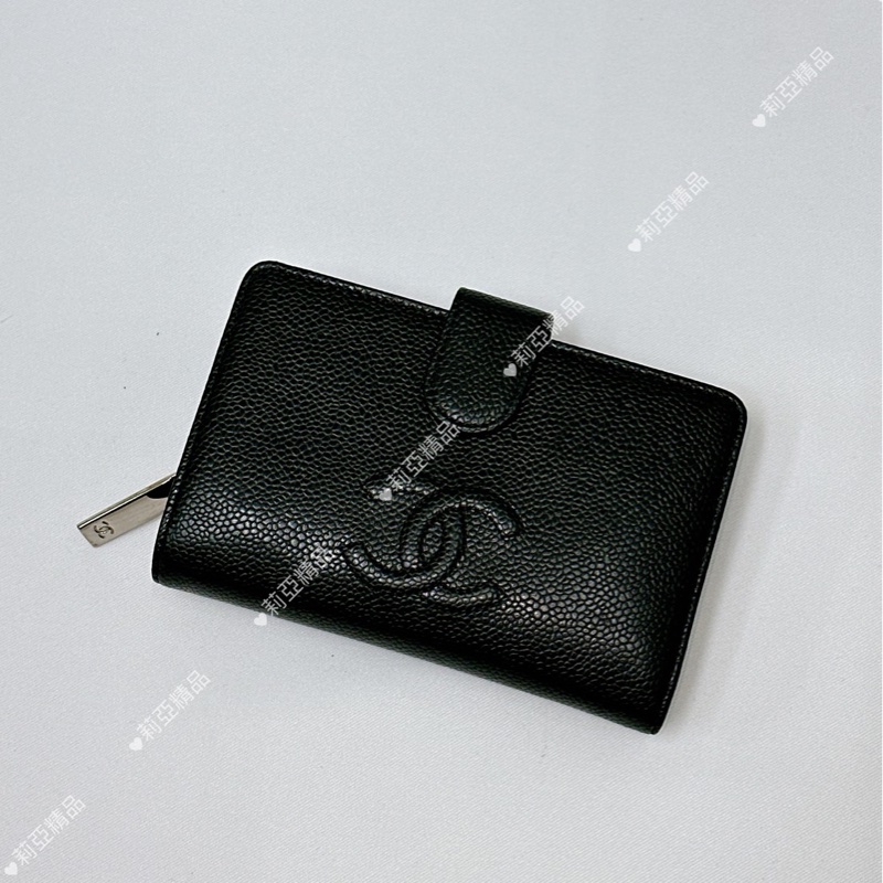 莉亞精品♡Chanel A50073 雙C中夾 九新美品-1