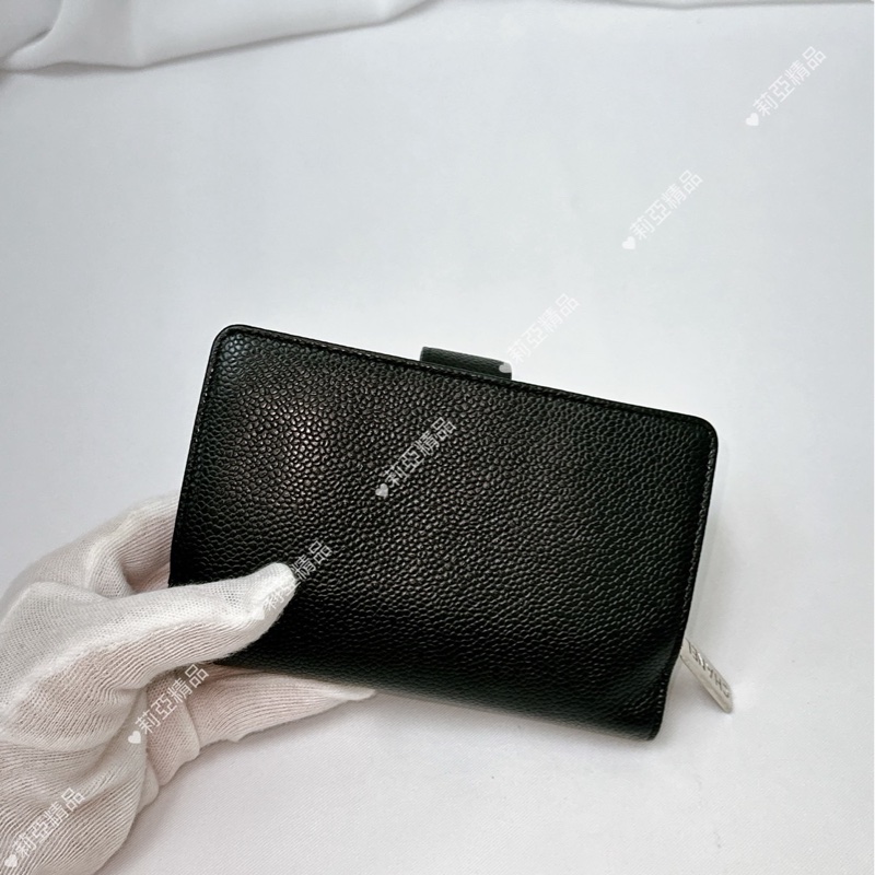 莉亞精品♡Chanel A50073 雙C中夾 九新美品-2