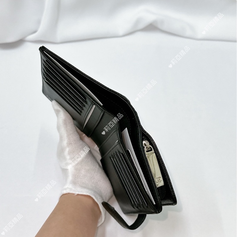 莉亞精品♡Chanel A50073 雙C中夾 九新美品-8