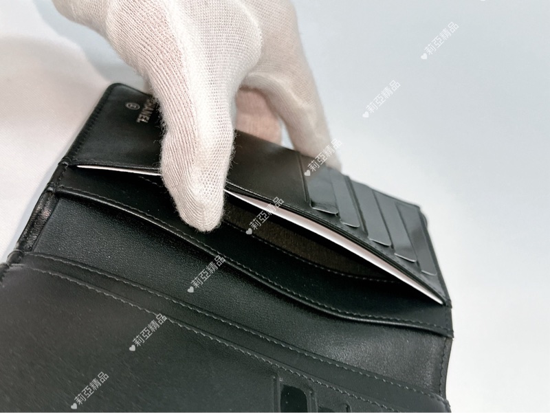 莉亞精品♡Chanel A50073 雙C中夾 九新美品-9