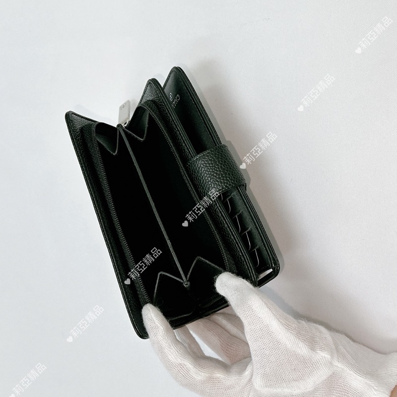 莉亞精品♡Chanel A50073 雙C中夾 九新美品-12