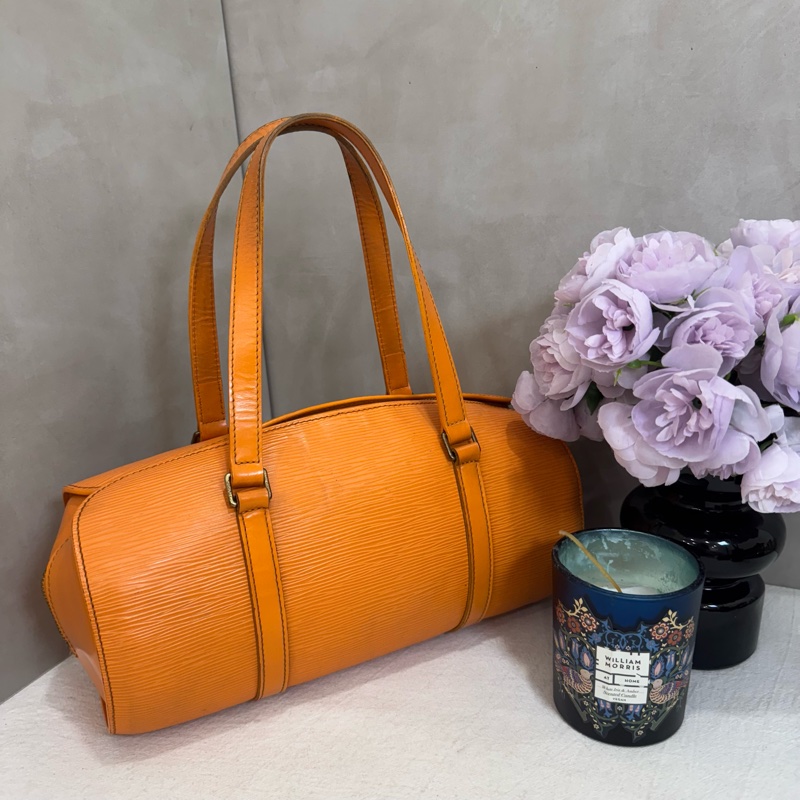 Louis Vuitton 橘色水波紋手提包-1