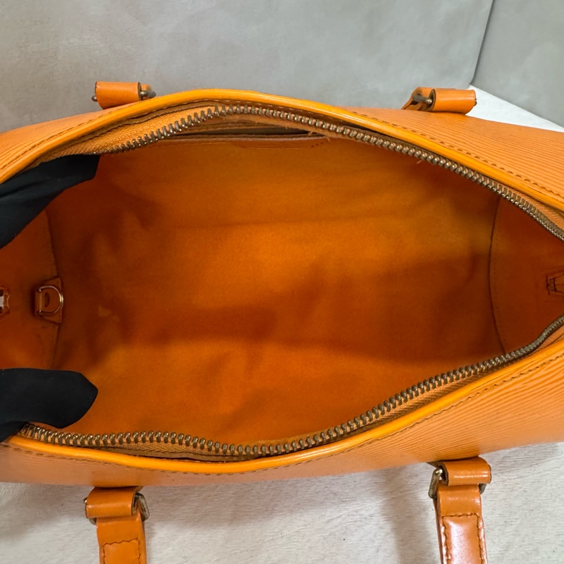 Louis Vuitton 橘色水波紋手提包-5