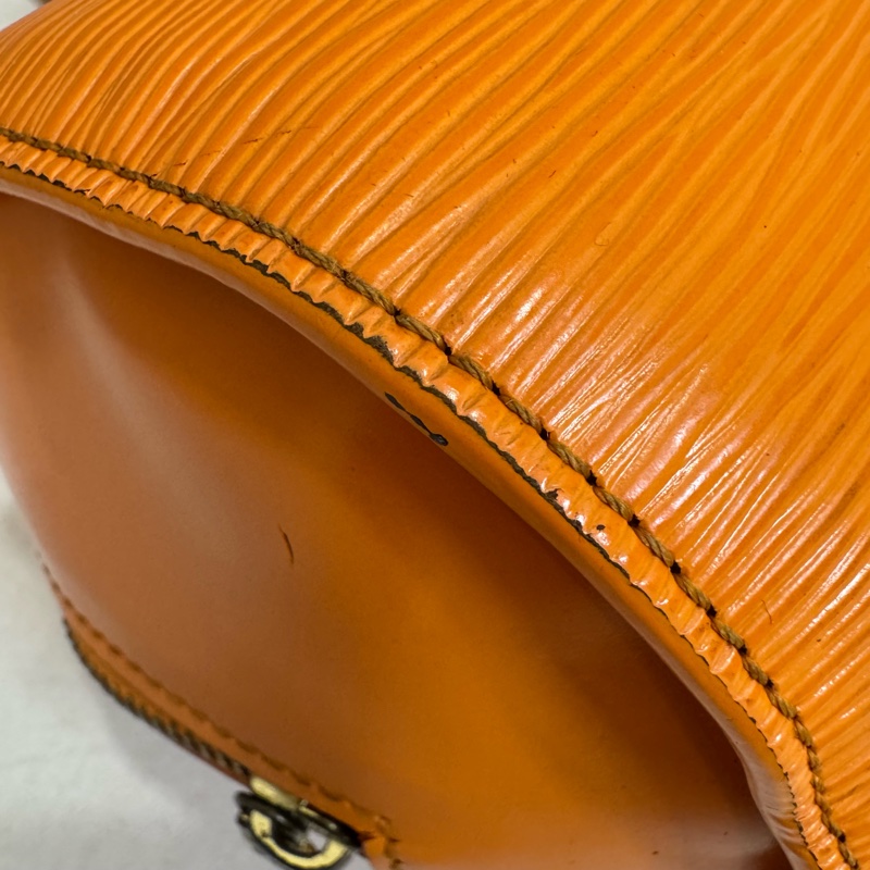 Louis Vuitton 橘色水波紋手提包-13