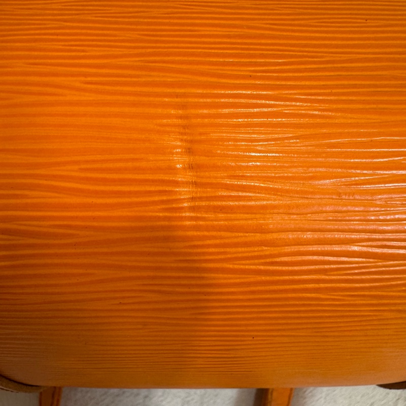 Louis Vuitton 橘色水波紋手提包-15