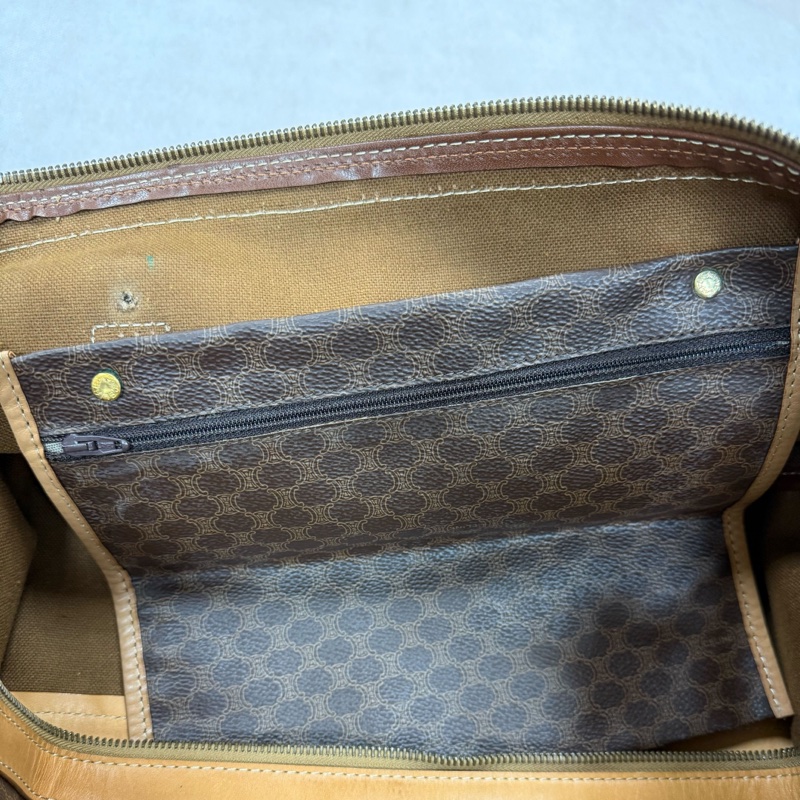 【二手精品】Celine Macadam Boston Bag 老花 波士頓 旅行袋 經典停產款-14