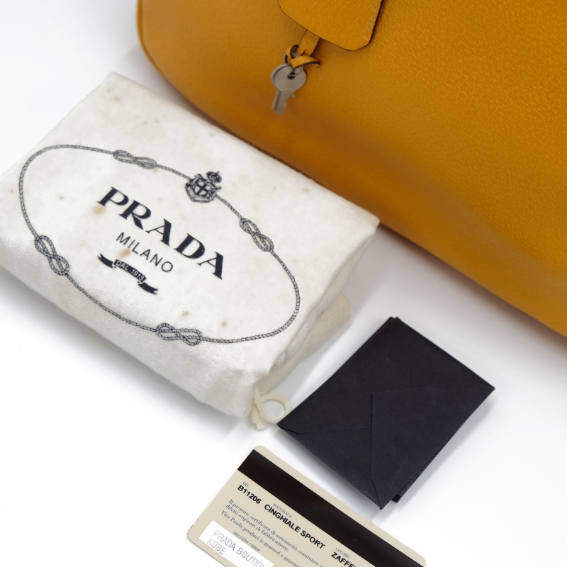 【二手精品】Louis Vuitton Vernis Thompson Street Square 黃色漆皮手提包(有變色)-2