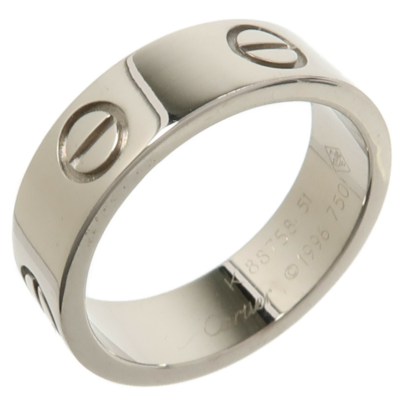 CARTIER 18K白金Love Ring戒指Cartier#51/US#5.5-0