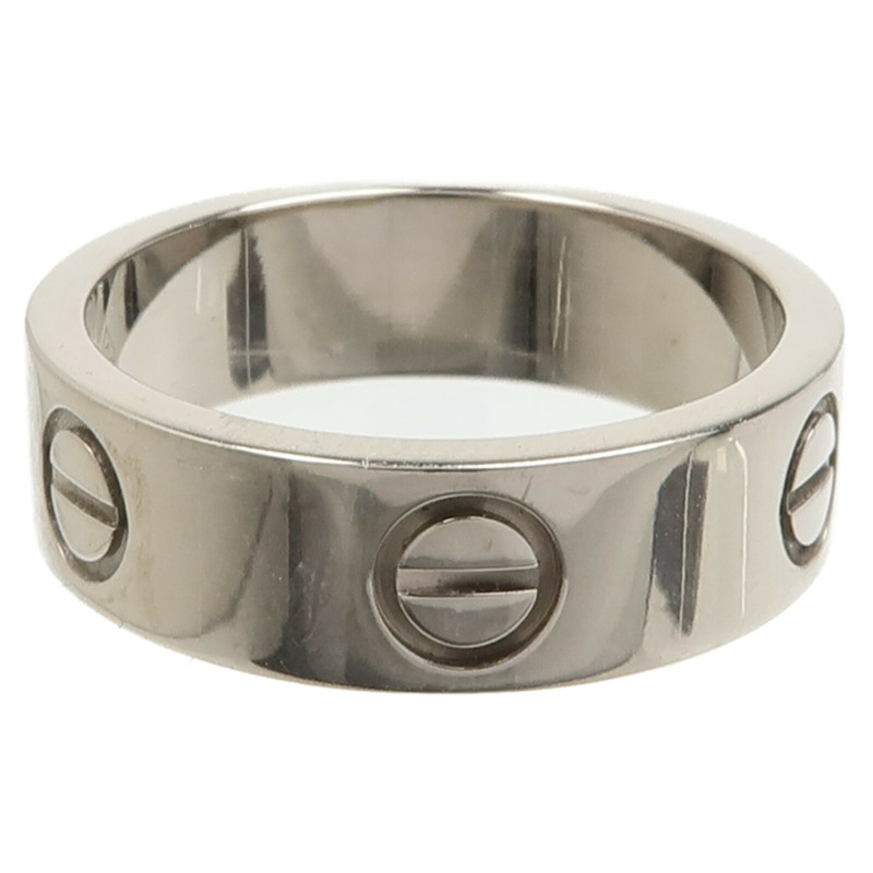 CARTIER 18K白金Love Ring戒指Cartier#51/US#5.5-3