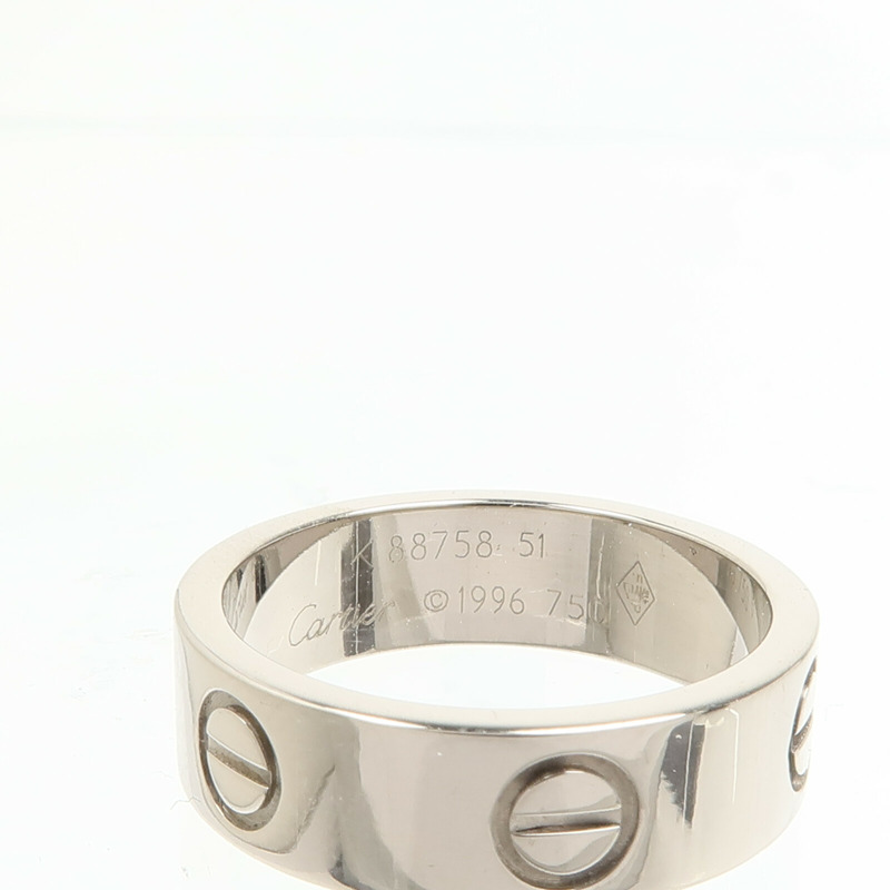 CARTIER 18K白金Love Ring戒指Cartier#51/US#5.5-4