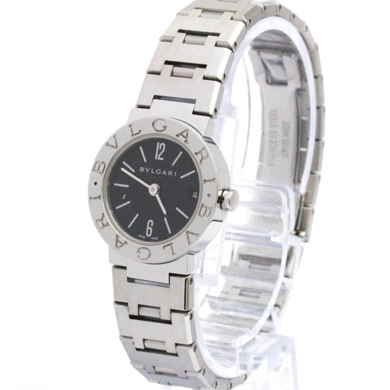 BVLGARI BVLGARI-BVLGARI 鋼石英女錶 BB23SS 拋光-1