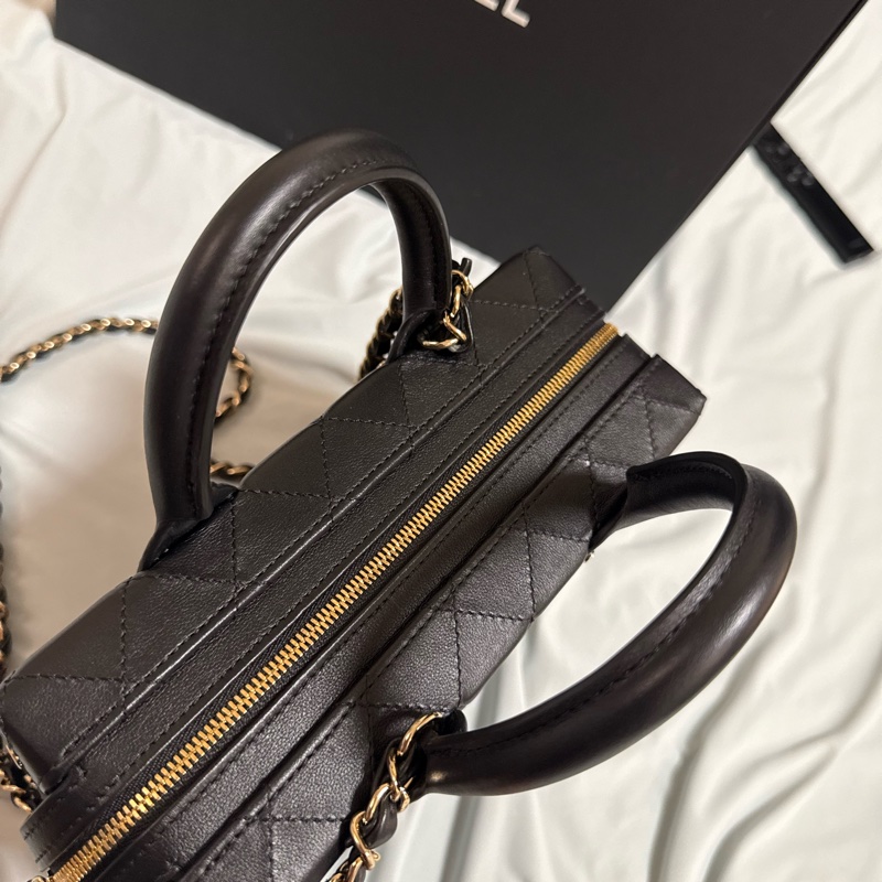 復古盒子包(黑、226芯片款、牛皮)#chanel #手提 #斜背 #兩用 #箱包原價近 33萬-6