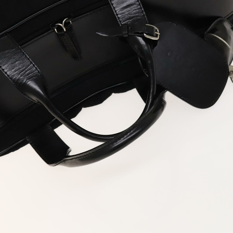 【日本直送】GUCCI 波士頓包 棉質 黑銀 010 1553 0301 正品 133415-5