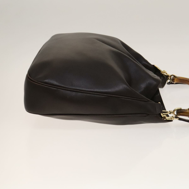 【日本直送】GUCCI 竹節手提包 皮革 2 款 棕金色 001 1998 1577 正品 th6247-2