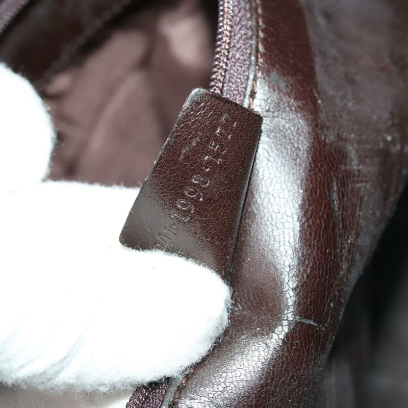 【日本直送】GUCCI 竹節手提包 皮革 2 款 棕金色 001 1998 1577 正品 th6247-11