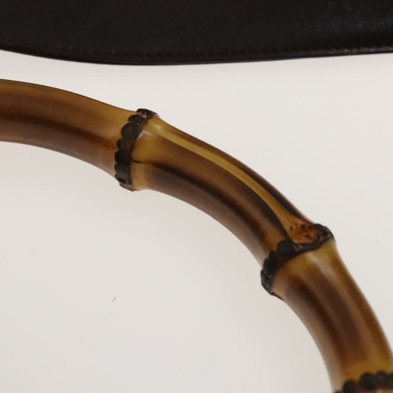 【日本直送】GUCCI 竹節手提包 皮革 2 款 棕金色 001 1998 1577 正品 th6247-14
