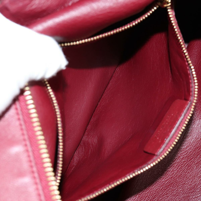 【日本直送】Salvatore Ferragamo Gancini 單肩包,酒紅色,金色皮革,正品,貨號 135156M-22