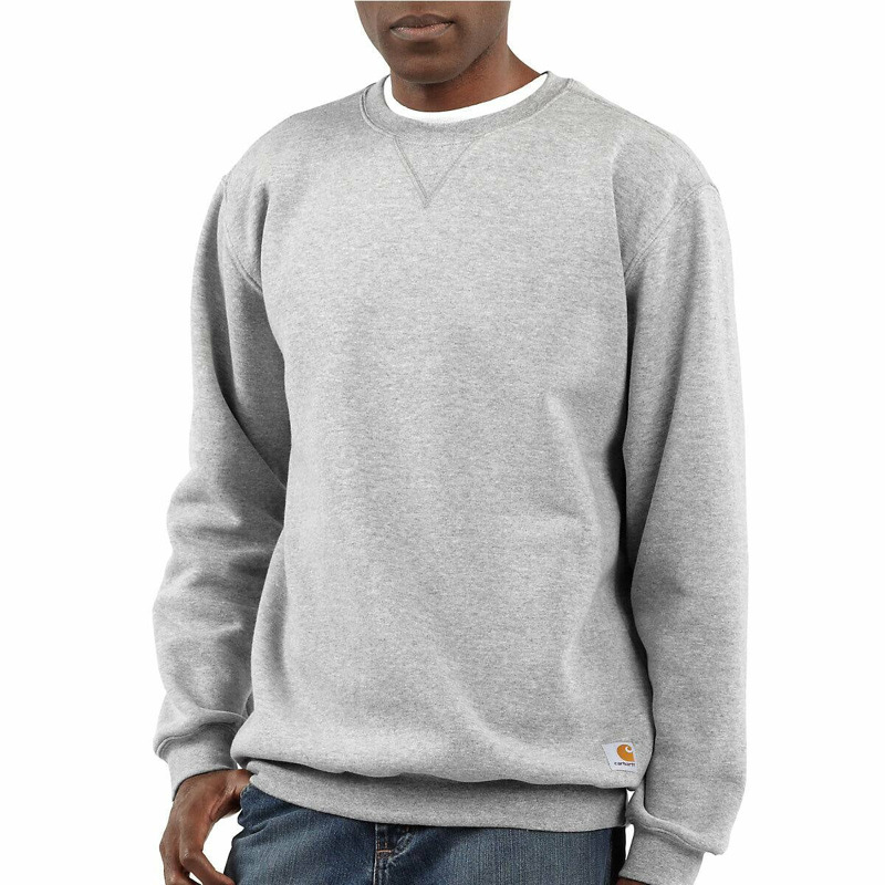 Carhartt - Felpa Midweight Crewneck Heater Grey - K124 - HEATHER/GREY | size: S-0