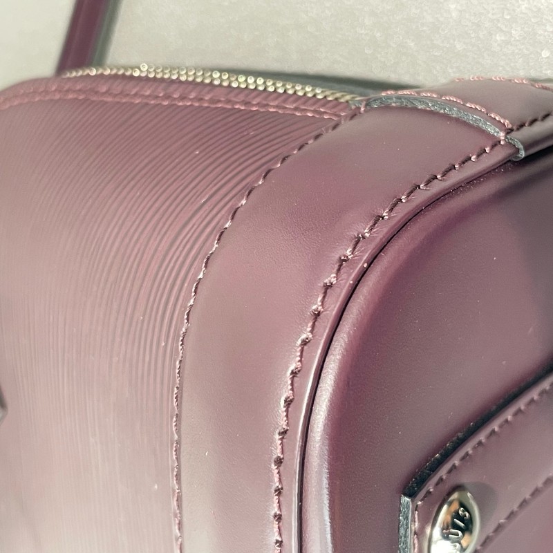 LV AlmaBB Epi水波纹貝殼包 葡萄紫 手提包肩背包 底長24cm-22
