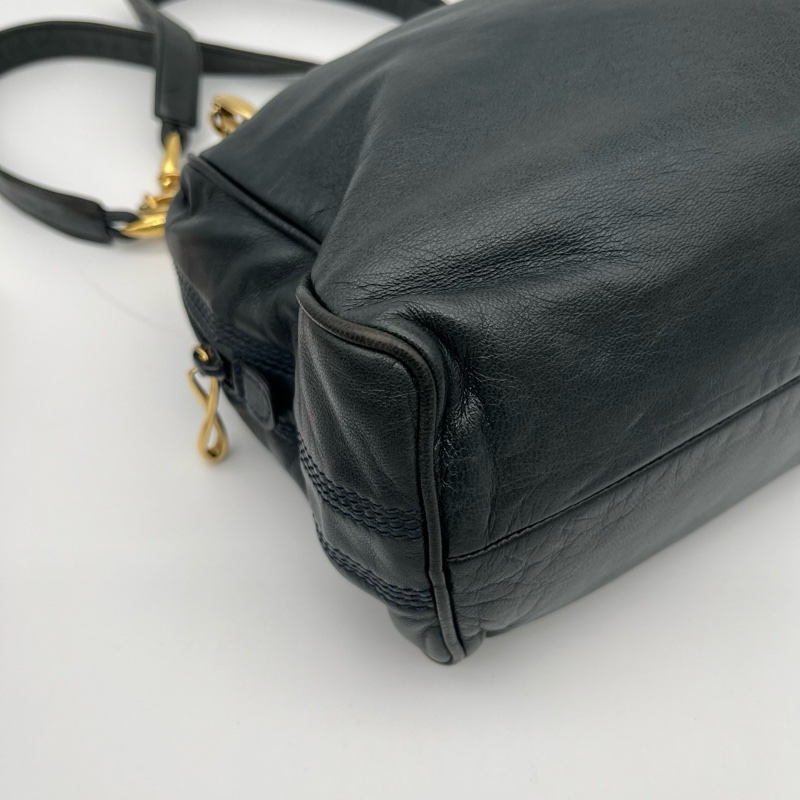 「JL精品代購」Loewe 灰綠色柔軟小羊皮金屬鏈條小方包-7