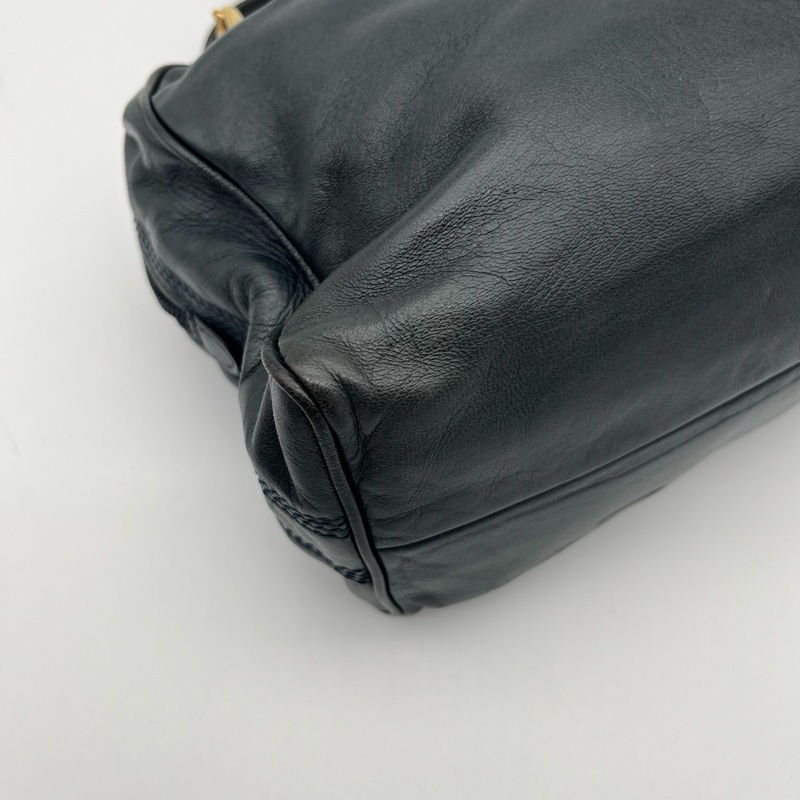 「JL精品代購」Loewe 灰綠色柔軟小羊皮金屬鏈條小方包-9