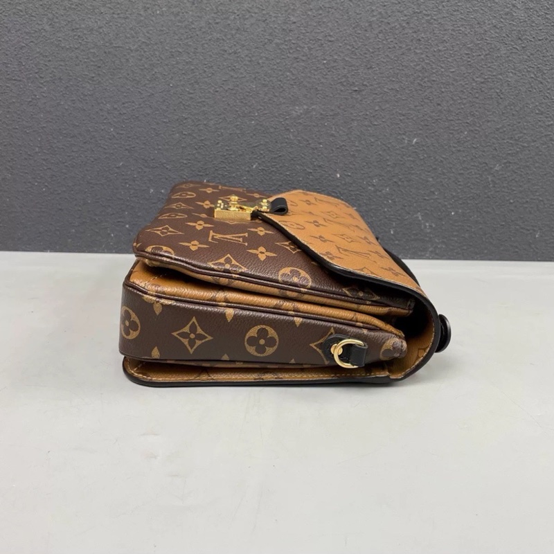 超爆搶手款🥰Lv路易威登老花焦糖拼色郵差包手提單肩包-8