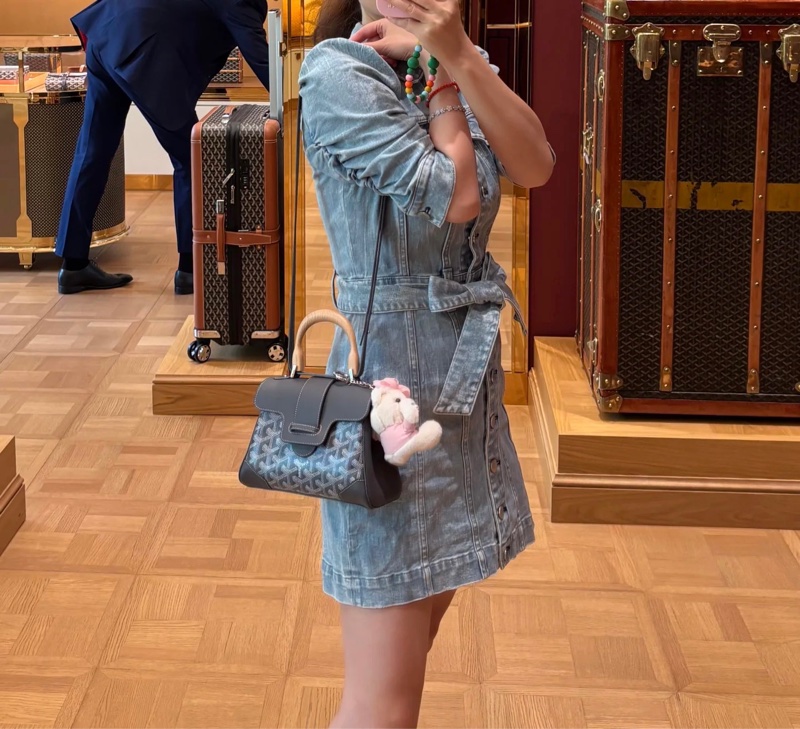 「M.Y精品」 goyard 戈雅 西貢包 經典灰 Mini saigon-1