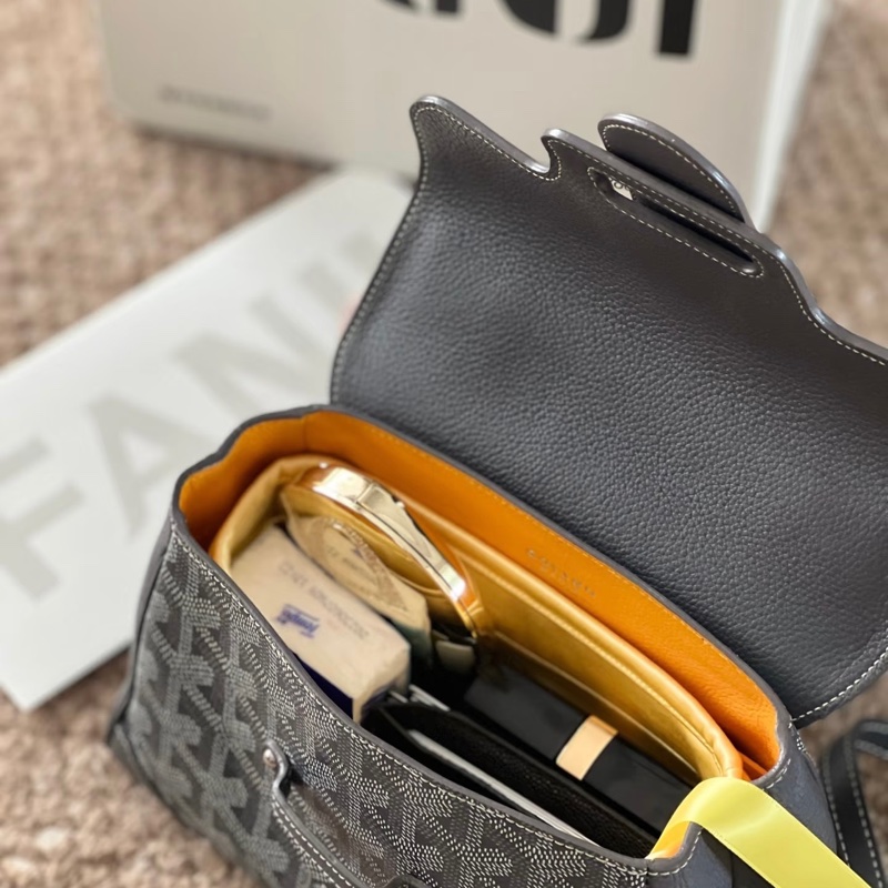 「M.Y精品」 goyard 戈雅 西貢包 經典灰 Mini saigon-5