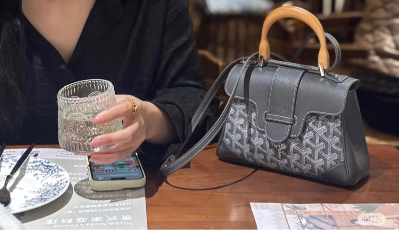 「M.Y精品」 goyard 戈雅 西貢包 經典灰 Mini saigon-6