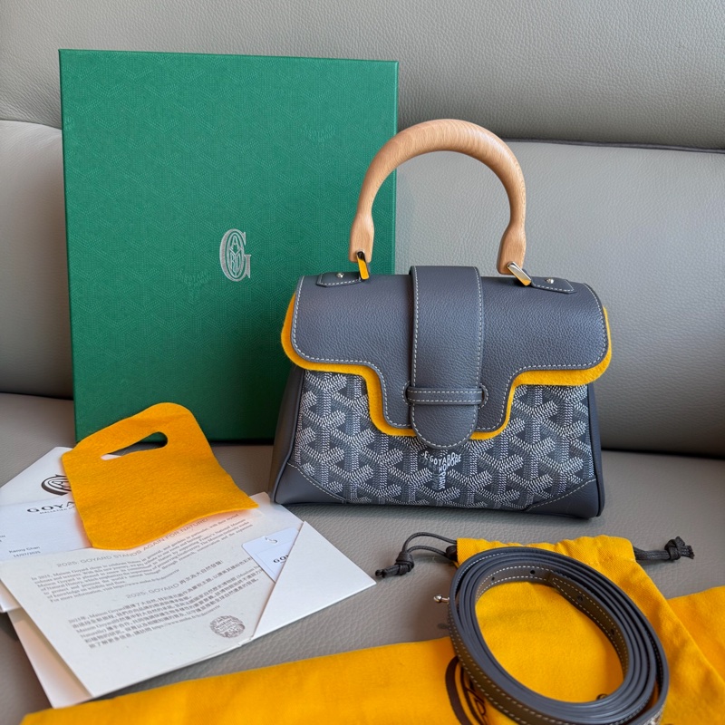 「M.Y精品」 goyard 戈雅 西貢包 經典灰 Mini saigon-7