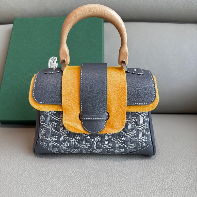 「M.Y精品」 goyard 戈雅 西貢包 經典灰 Mini saigon-8