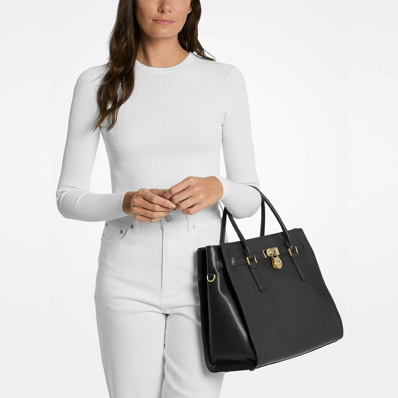 Michael Kors - Borsa a mano Hamilton Moderne Large Black - 30F5GNXS3L - BLACK-2