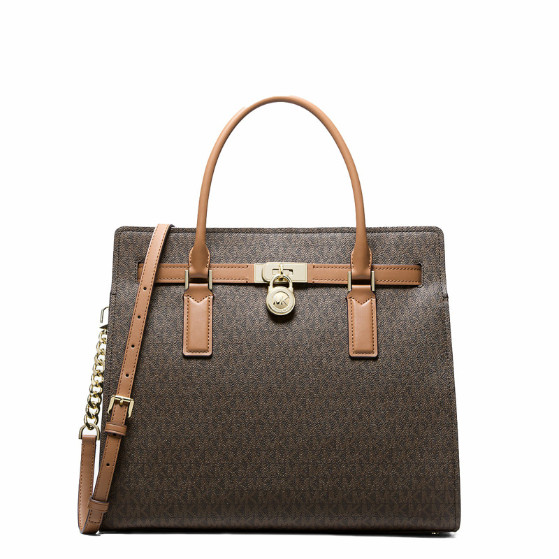 Michael Kors - Borsa a mano Hamilton Moderne Large Brown Acorn - 30F5GNXS3B - BRN/ACORN-0