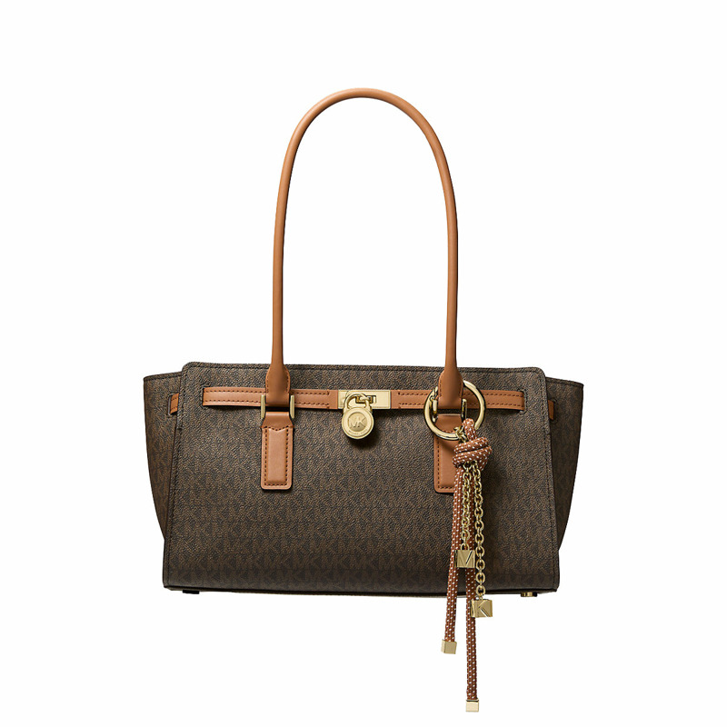 Michael Kors - Borsa a spalla Hamilton Moderne Small Brown Acorn - 30F5GNXT0B - BRN/ACORN-0
