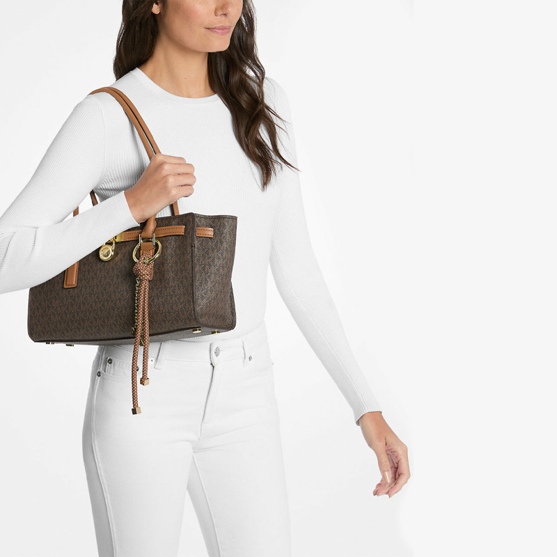 Michael Kors - Borsa a spalla Hamilton Moderne Small Brown Acorn - 30F5GNXT0B - BRN/ACORN-2
