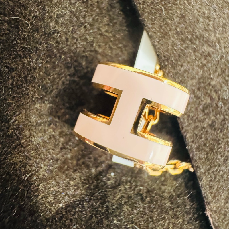 全新正品 愛馬仕HERMES mini pop H淡粉項鍊-2