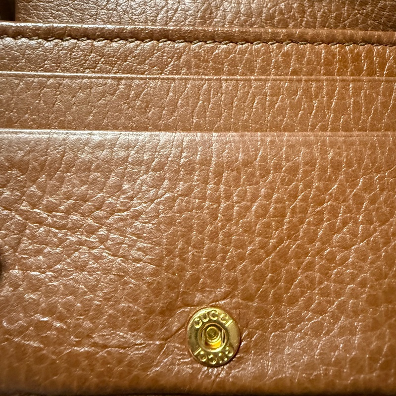 二手名牌* Gucci 短夾 古馳 老花短夾 藍色丹寧 對折短夾 1955-15