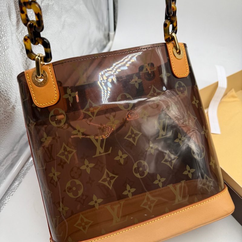 Louis Vuitton 限量秀款Ambre玳瑁果凍老花水桶包 薇薇安菜籃子包-2