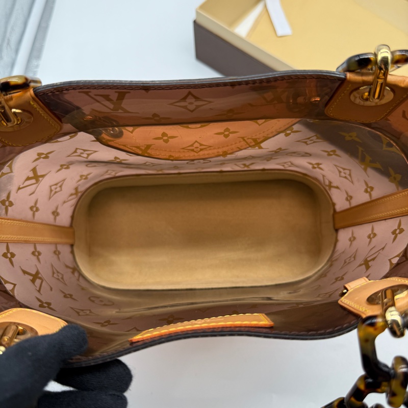 Louis Vuitton 限量秀款Ambre玳瑁果凍老花水桶包 薇薇安菜籃子包-13