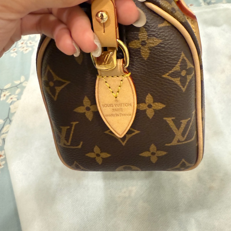 Louis Vuitton speedy20 M46222老花配奶茶色寬揹帶 芯片款-3