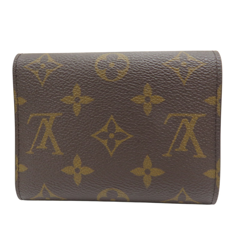 棕色 原花帆布 Victorine 三折短夾【LOUIS VUITTON LV 路易威登】 M41938-1