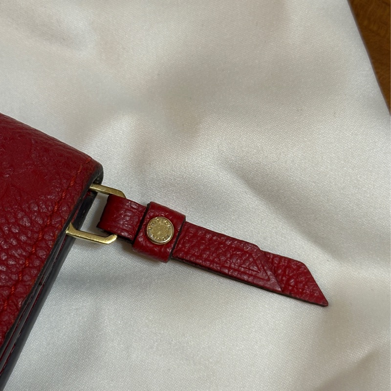 LOUIS VUITTON Monogram Empreinte Curieuse Compact 金扣錢包 紅色-25