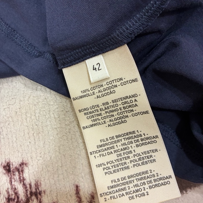愛馬仕hermes 二手 深藍色 基本口袋刺繡 洋裝 上衣 尺寸42-9