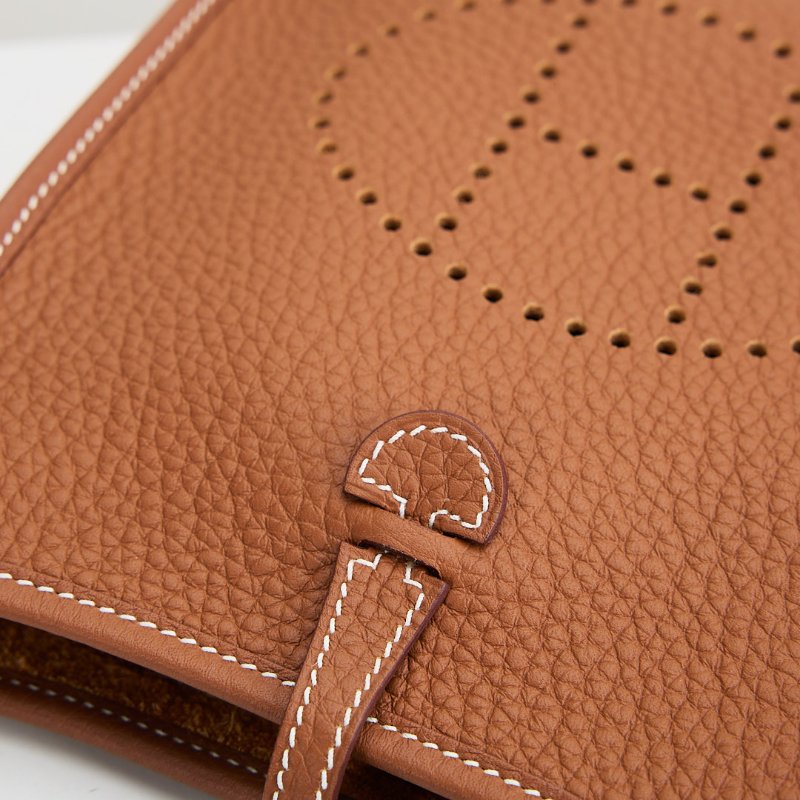 Hermès mini evelyne 金棕金-4