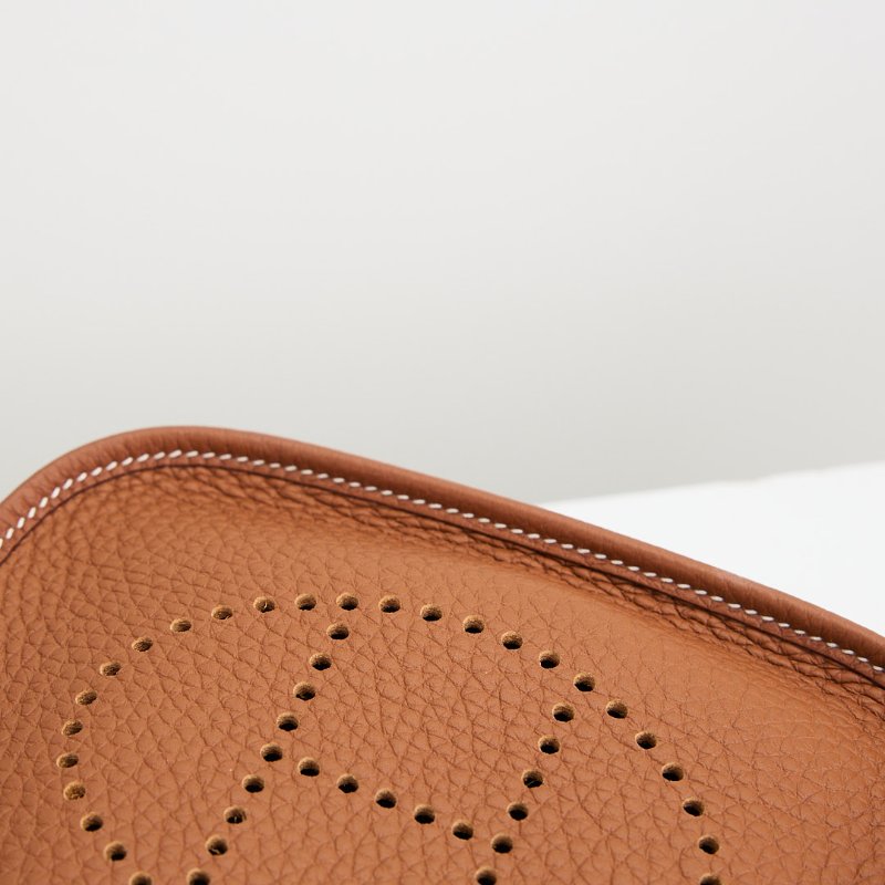 Hermès mini evelyne 金棕金-5
