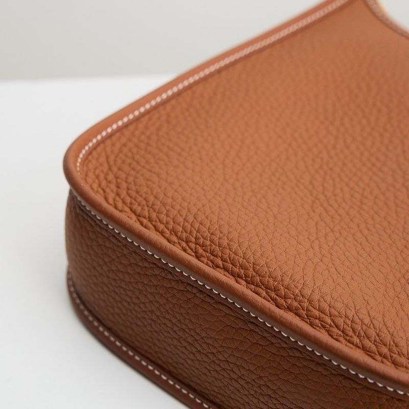 Hermès mini evelyne 金棕金-12