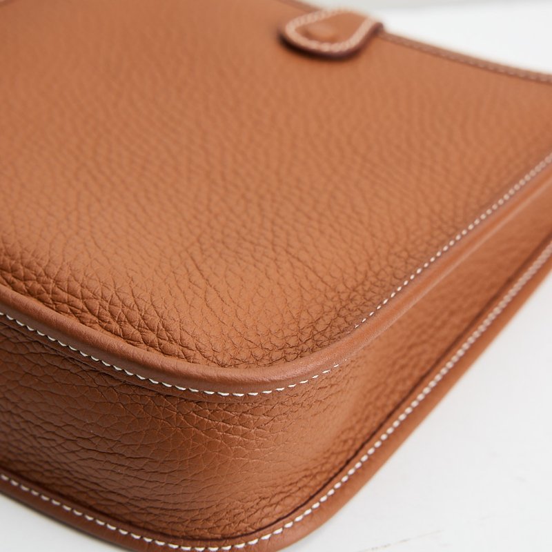 Hermès mini evelyne 金棕金-13